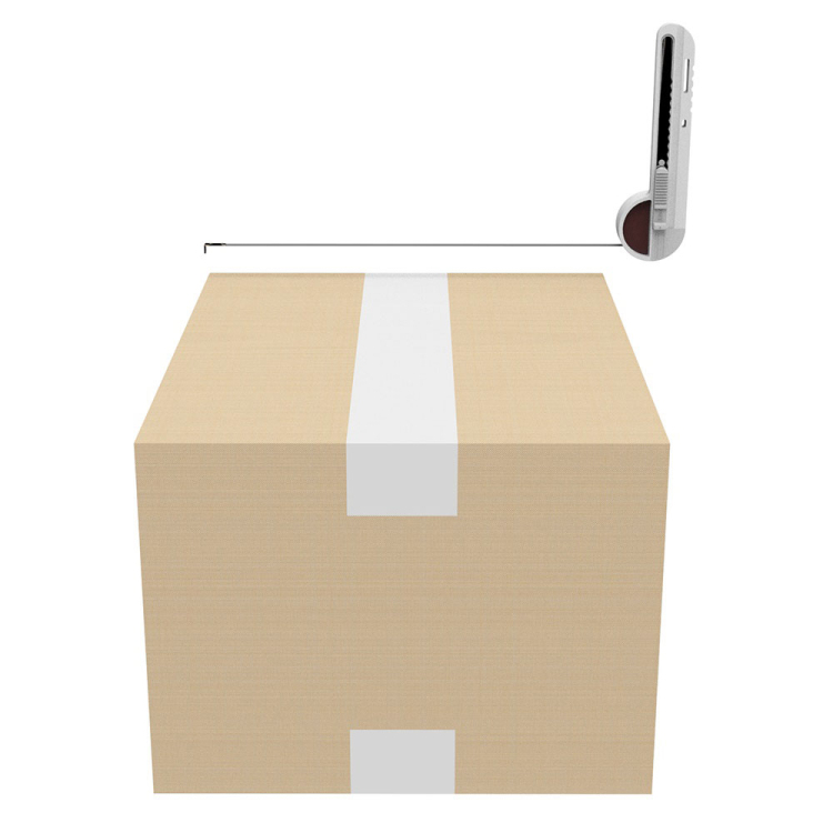 メジャーが付いたギザノコ刃カッター ホワイトグレー MGC-101WG