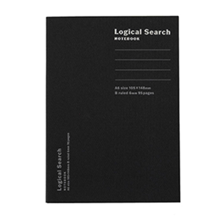 ロジカルサーチノート/A6/95ページ/B罫/ブラック NA606-95B-BK