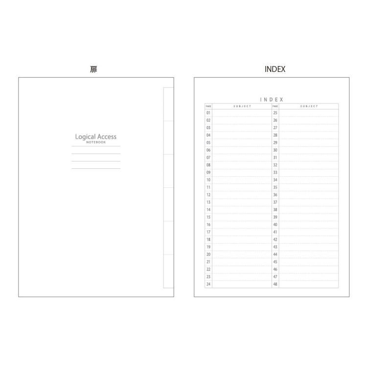 ロジカルサーチノート/A6/95ページ/B罫/ブラック NA606-95B-BK