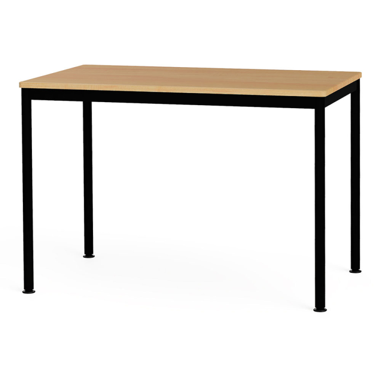 フラットテーブル100×60cm/オーク/ブラック FDF-1060KMBK