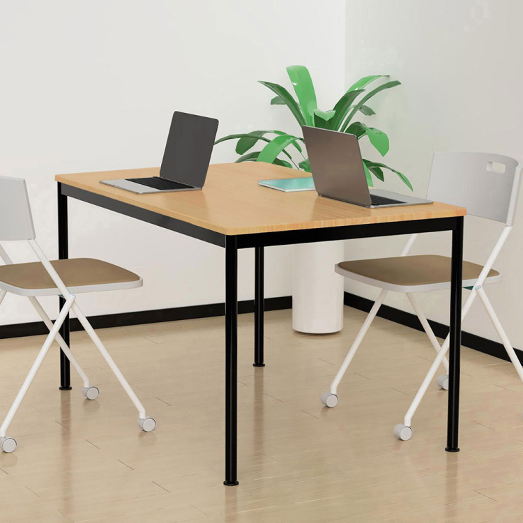 フラットテーブル120×75cm/オーク/ブラック FDF-1275KMBK