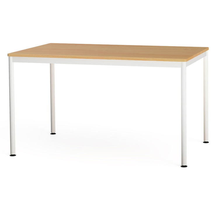 フラットテーブル120×75cm／オーク／ホワイト　FDF-1275KMW