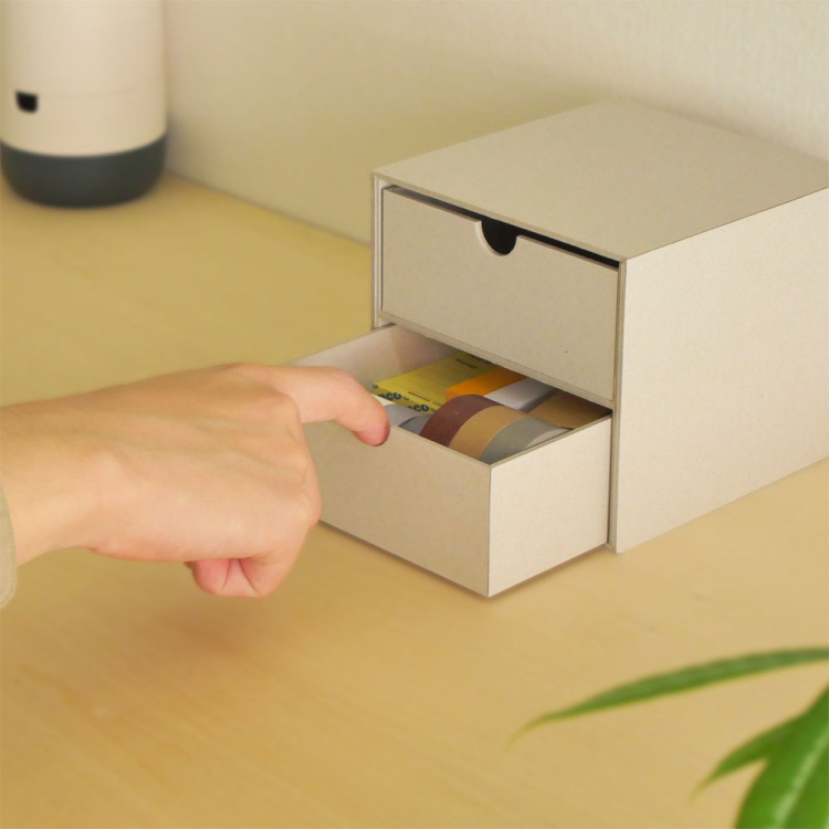 リトレイ　チェスト2段／ライトグレー　RTY-C01LG