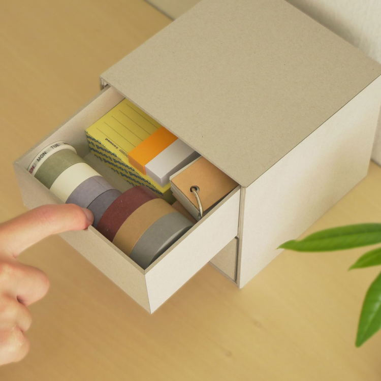 リトレイ　チェスト2段／ライトグレー　RTY-C01LG