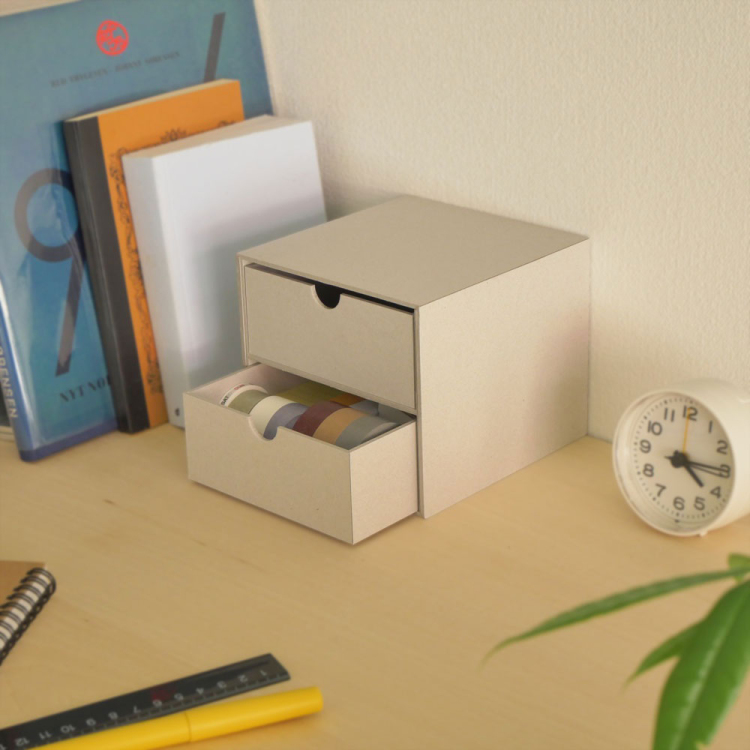 リトレイ　チェスト2段／ライトグレー　RTY-C01LG