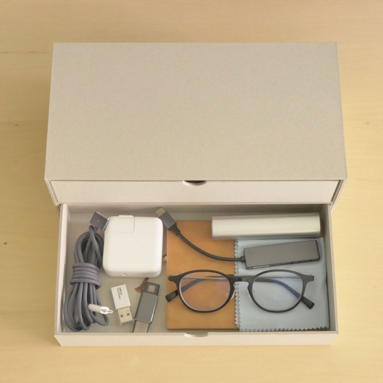 リトレイ　チェストワイド2段／ライトグレー　RTY-CW01LG