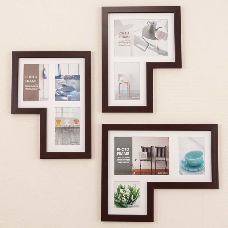 多窓額　L型117　3窓　ブラウン　F-SP-117-BR