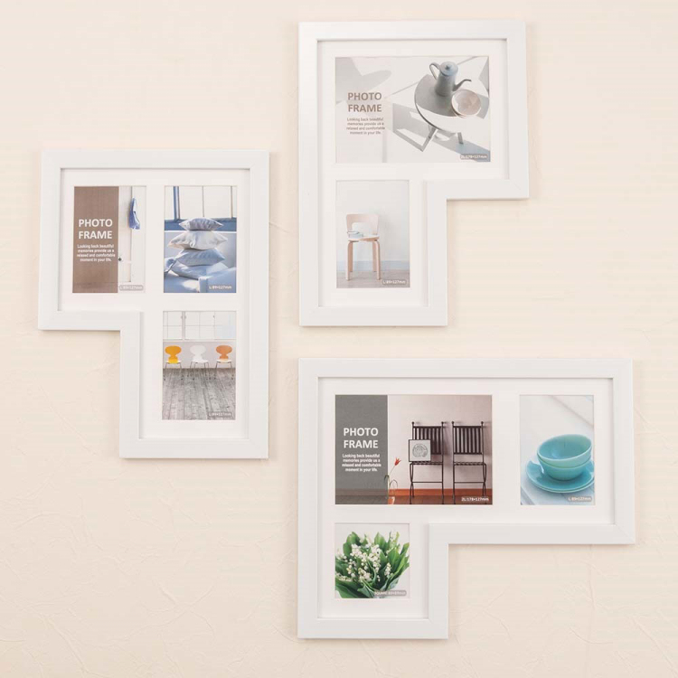 多窓額　L型117　3窓　ホワイト　F-SP-117-W