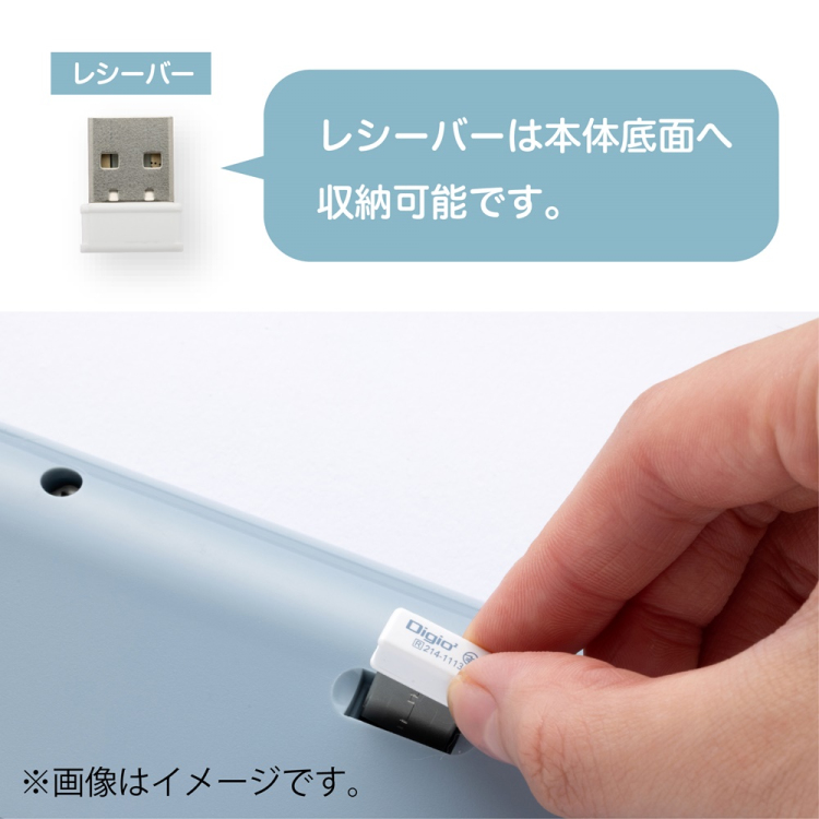 無線ラウンドキーキャップ キーボード/ブルーグレー MK-03KBBL(tm)