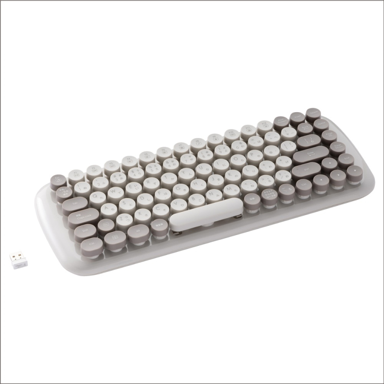無線ラウンドキーキャップ キーボード/グレージュ MK-03KBGY(tm)