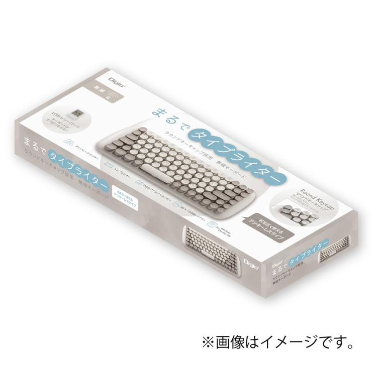 無線ラウンドキーキャップ キーボード/グレージュ MK-03KBGY(tm)