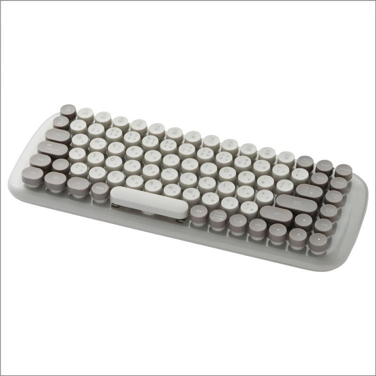 無線ラウンドキーキャップ キーボード/グレージュ MK-03KBGY(tm)