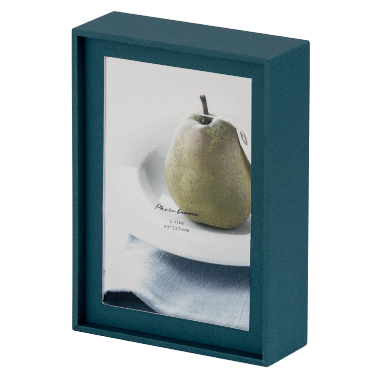 ペーパーステーショナリー 紙製フォトフレーム L判 ピーコックブルー F-TPA-101-B