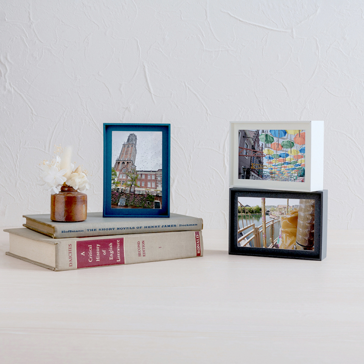 ペーパーステーショナリー　紙製フォトフレーム　L判　ストーングレー　F-TPA-101-N