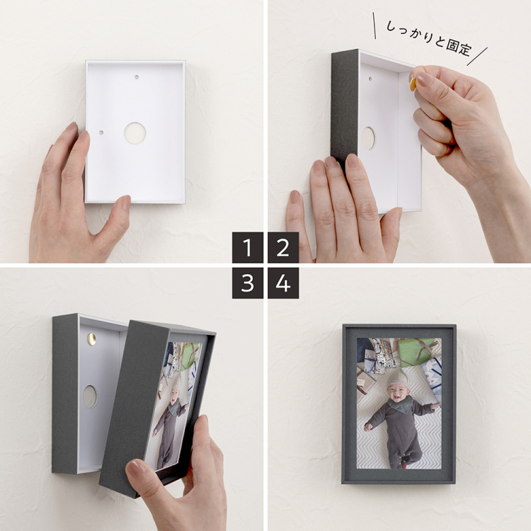 ペーパーステーショナリー　紙製フォトフレーム　L判　ストーングレー　F-TPA-101-N