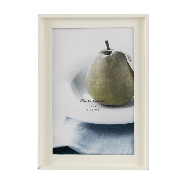 ペーパーステーショナリー 紙製フォトフレーム L判 ミルキーホワイト F-TPA-101-W