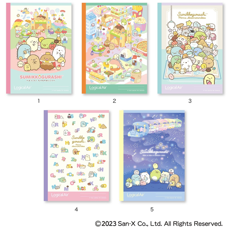 ロジカル・エアーノート セミB5 すみっコ ほしぞら&たべもの 5PNCLB506A-5P