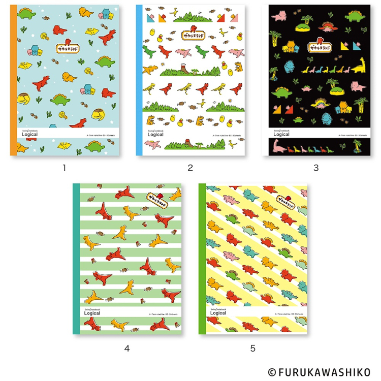 スイング・ロジカルノート セミB5 古川紙工 ザウルスランド 5PNCB517A-5P