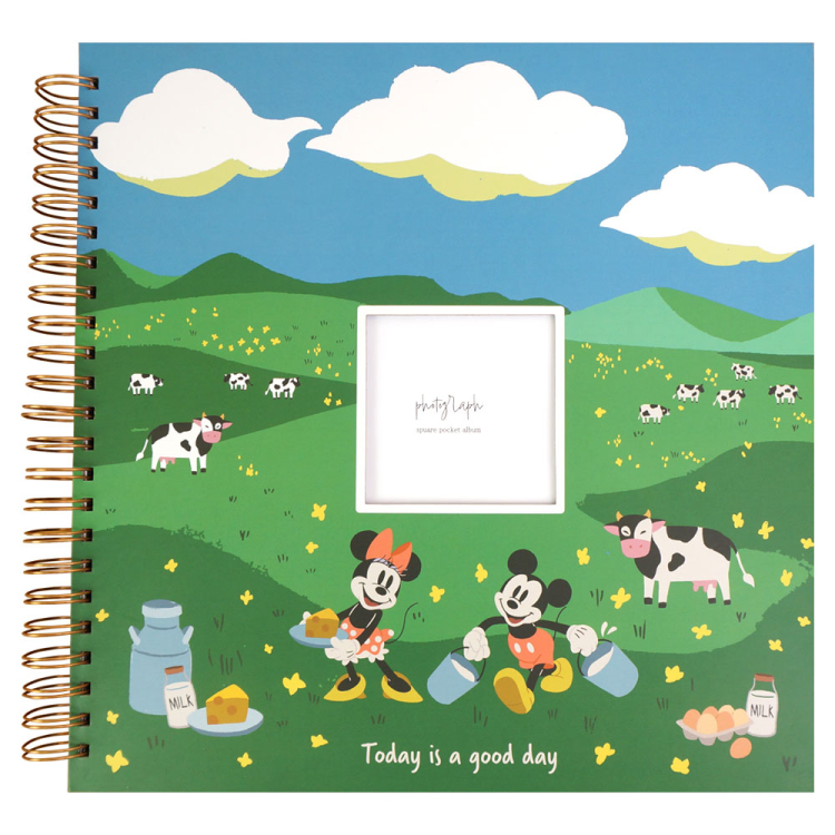 【WEB限定品】ナカバヤシ ディズニー 窓抜き L判 リング式アルバム WORA-L-252-DY1 ミッキー&ミニー 牧場【ケース付】