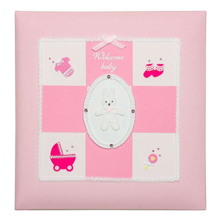 ナカバヤシ フエルアルバム ウェルカムベビー アH-LB-501-Pピンク