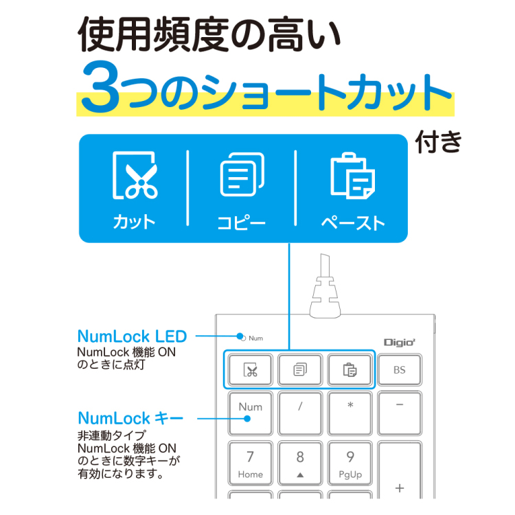 USB有線テンキー/ブラック TNK-SU238BK (tm)