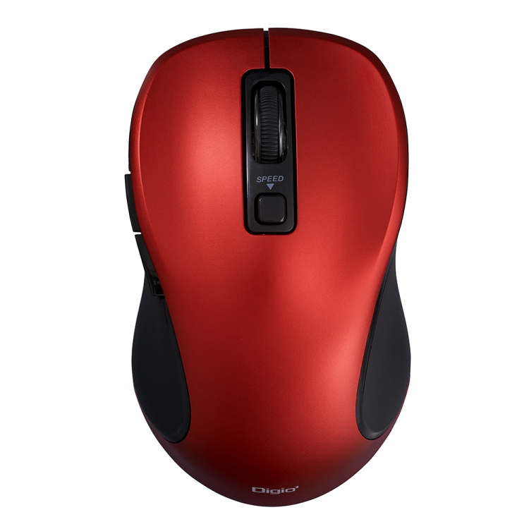 BT5静音 5ボタン BlueLEDマウス/レッド MUS-BKF215R (tm)