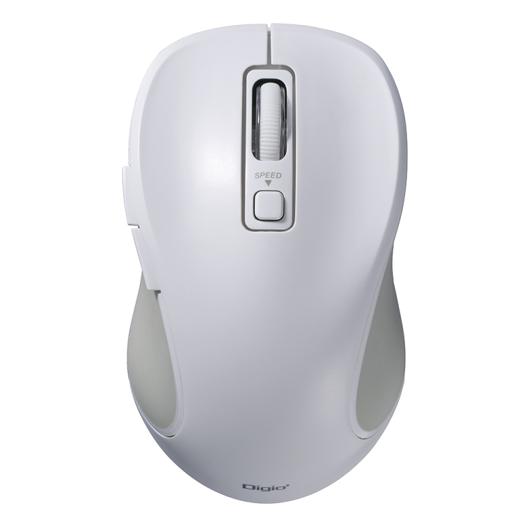 BT5静音 5ボタン BlueLEDマウス/ホワイト MUS-BKF215W (tm)