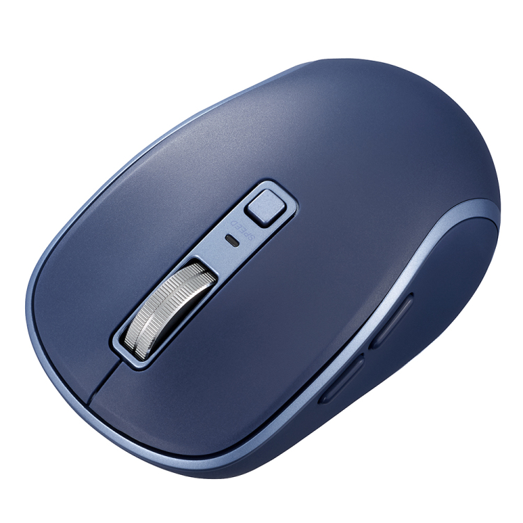 無線静音 5ボタン BlueLEDマウス/ネイビー MUS-RKF216NB (tm)