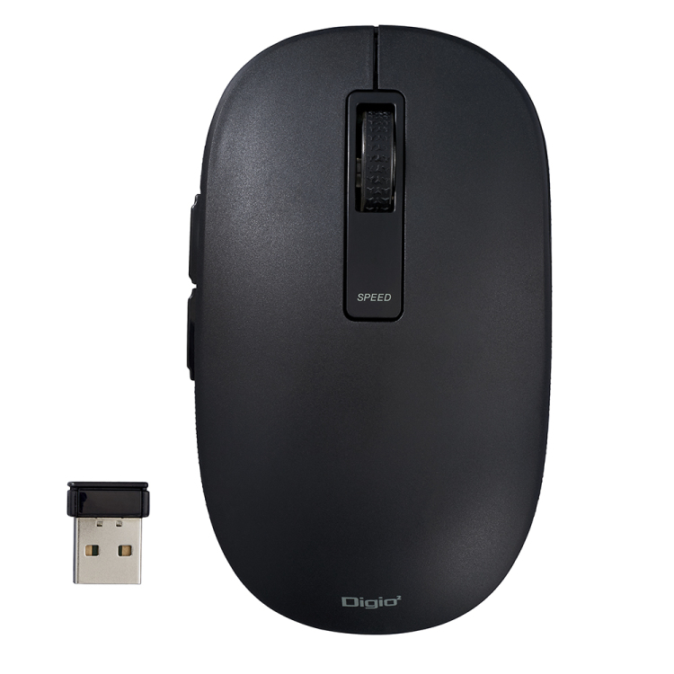 無線静音 5ボタン BlueLEDマウス/ブラック MUS-RKF218BK (tm)