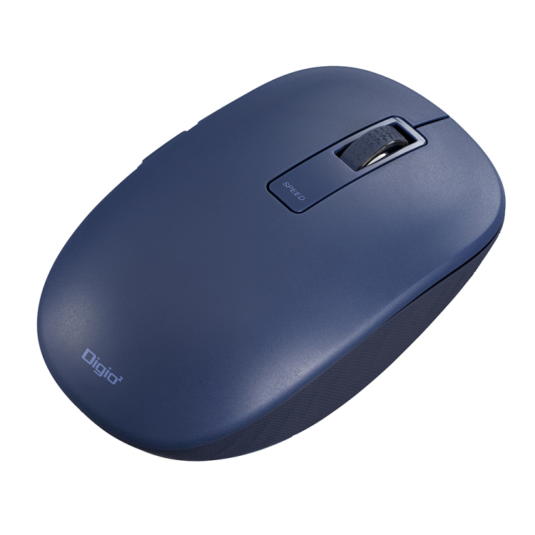 無線静音 5ボタン BlueLEDマウス/ネイビー MUS-RKF218NB (tm)