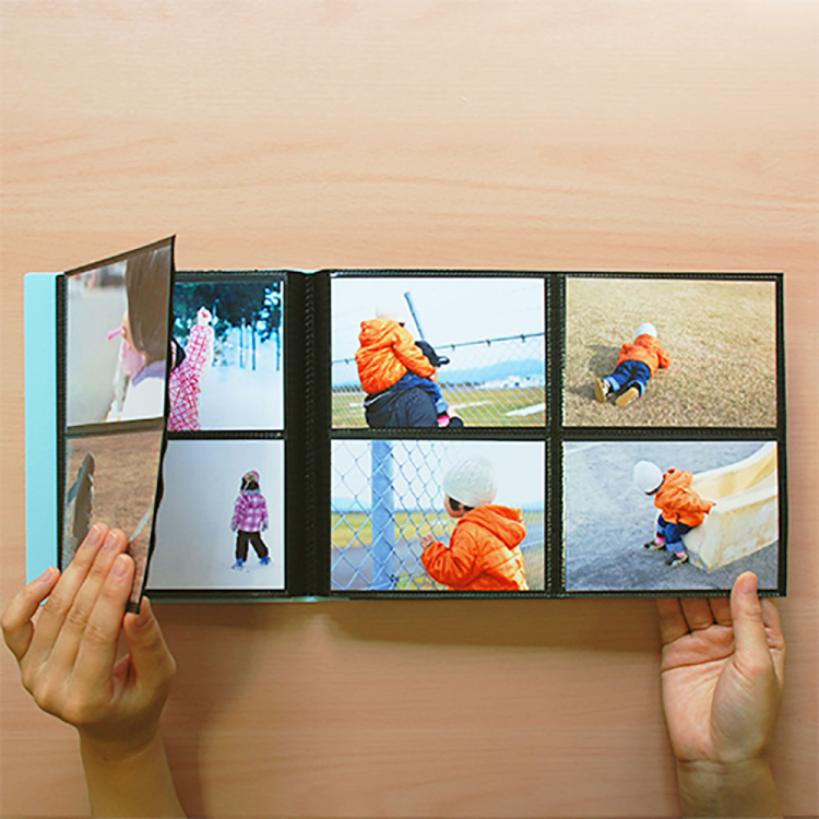 ポケットアルバム ナカバヤシ 折りたたみアルバム/布表紙/L判4面160枚 ア-TPL-161-N グレー