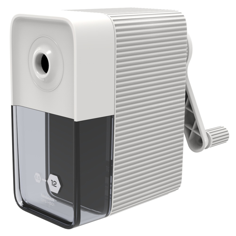 太い鉛筆も削れる手動鉛筆削り/ホワイト DPS-H501WH