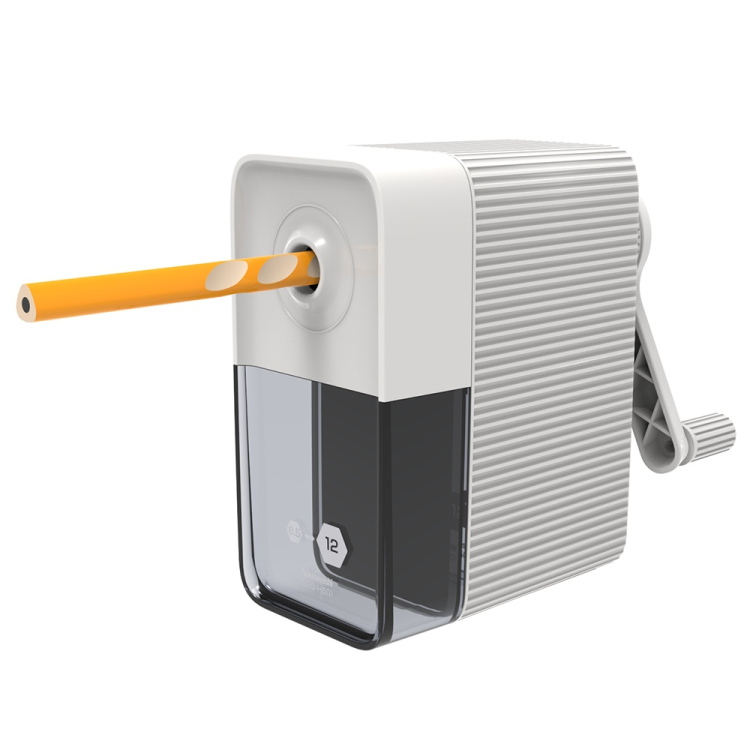 太い鉛筆も削れる手動鉛筆削り/ホワイト DPS-H501WH