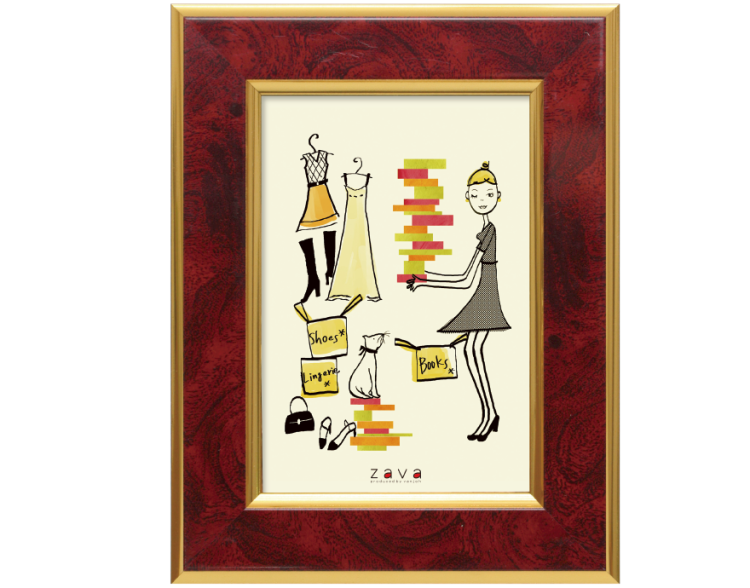 万丈 フォトフレームクラシック L判 ワイン