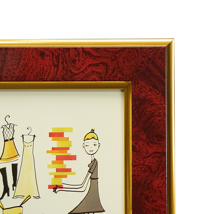 万丈 フォトフレームクラシック L判 ワイン