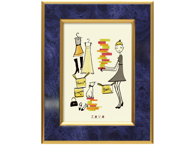 万丈　フォトフレームクラシック　L判　ブルー