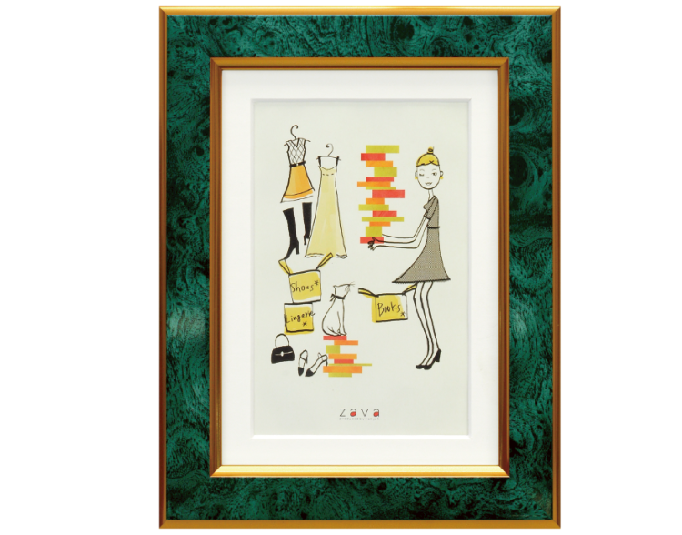 万丈 フォトフレームクラシック 2L/KG判 エメラルド