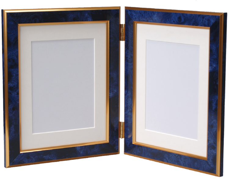 万丈　ダブルフレームベーシック　2L判　ブルー