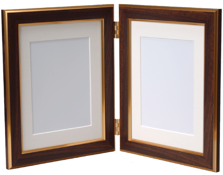 万丈 ダブルフレームベーシック 2L判 ブラウン