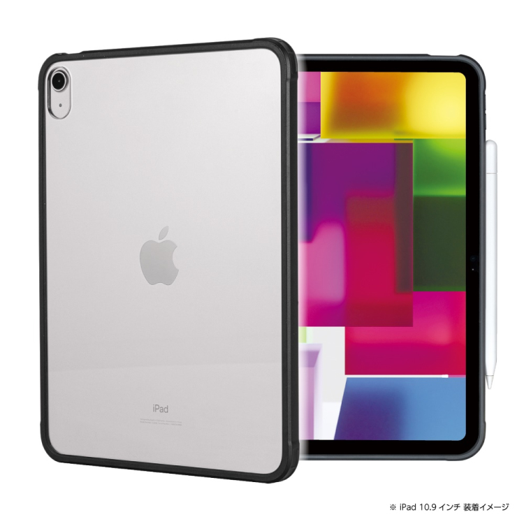 iPad 10.9用衝撃吸収背面ケース/ブラック TBC-IP2203BK(tm)