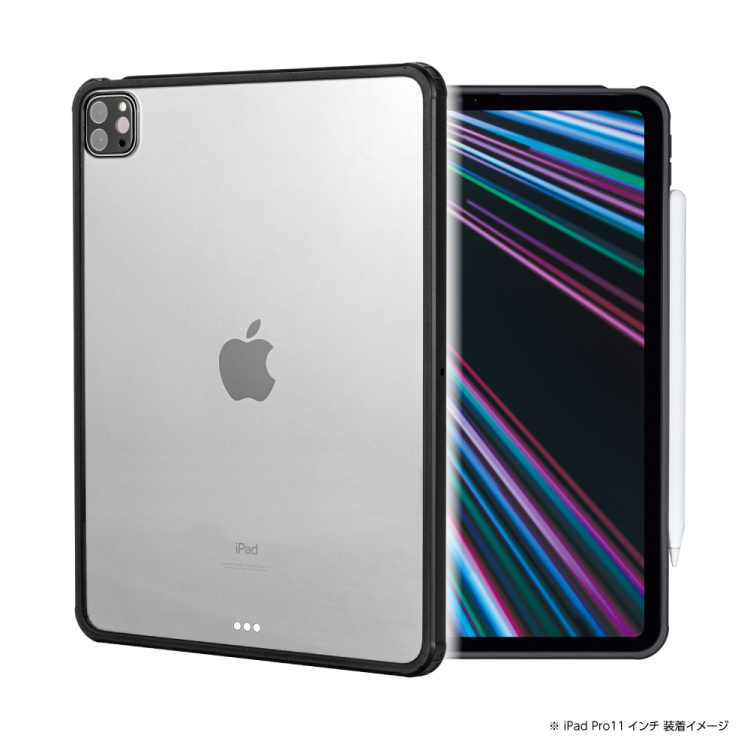 iPad Pro11用衝撃吸収背面ケース/ブラック TBC-IPP2203BK(tm)