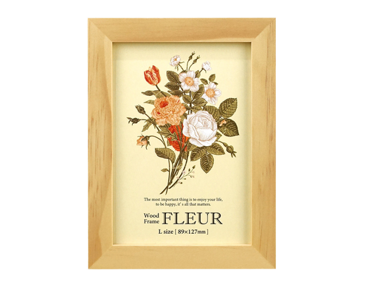 万丈 ウッドフレーム フ?求[ル L判 ナチュラル