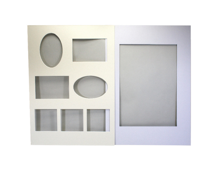 万丈　フォトフレームA3・多窓・A4兼用　ホワイト