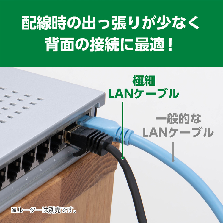 CAT.7 LANケーブル スリム 5m/黒 C7-S050BK