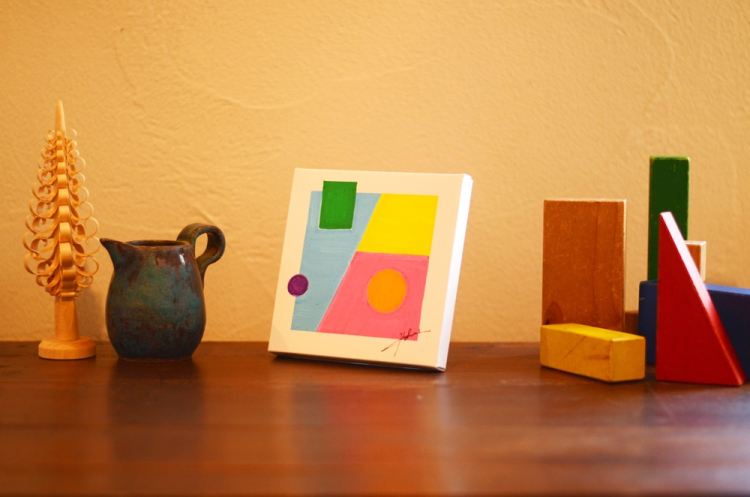 紙製組み立てキャンバス130×130mm2枚セット/ホワイト PAC-1313-2PWH