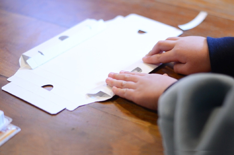 紙製組み立てキャンバス130×130mm2枚セット/ホワイト PAC-1313-2PWH