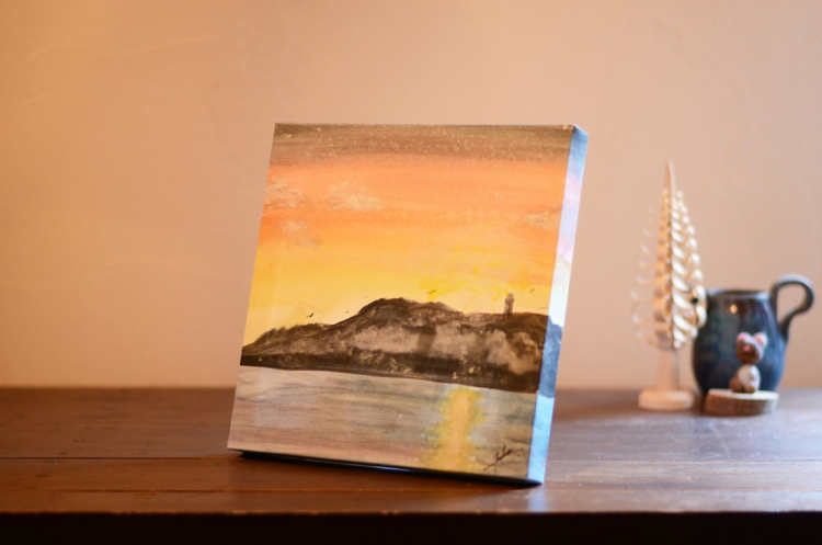 紙製組み立てキャンバス210×210mm2枚セット/ホワイト PAC-2121-2PWH