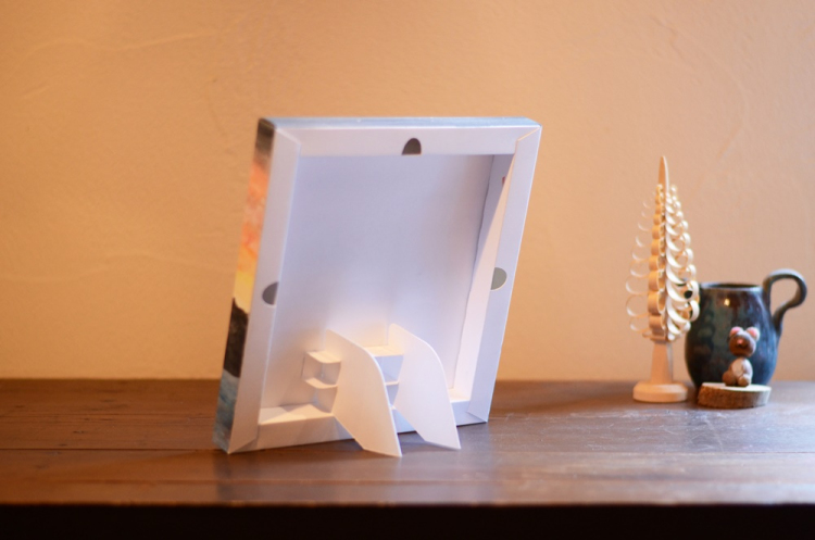 紙製組み立てキャンバス210×210mm2枚セット/ホワイト PAC-2121-2PWH