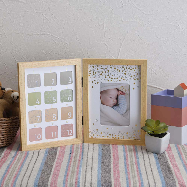 ランポア/木製フォトフレーム/A5/2面/ナチュラル F-TW-108-NA