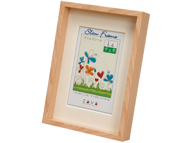 万丈　スリムフレーム　L＆チェキ　ナチュラル